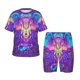 thumbnail image 1 of Balery Elephant in Tribal Style Conjunto de Pijama Infantil de Manga Corta con Estampado – Ropa de Dormir de Algodón Suave-Medium, 1 of 6