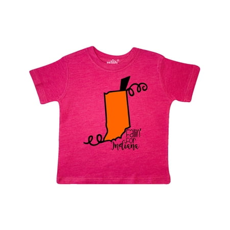 

Inktastic Fallin for Indiana Pumpkin Silhouette Gift Toddler Boy or Toddler Girl T-Shirt