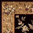 thumbnail image 1 of HomeRoots 352881 7 ft. 7 in. Octagon Polypropylene Black & Beige Area Rug, 1 of 1