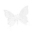 thumbnail image 4 of Ailes de Papillon pour Filles Ailes de Fée pour Fêtes à Thème de Carnaval Jeu de Rôle Blanc, 4 of 10