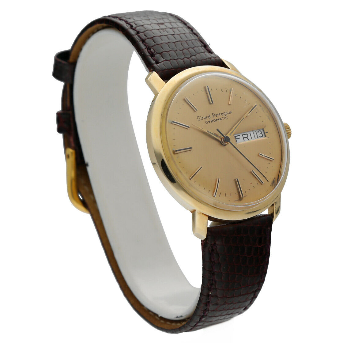 Vintage Girard Perregaux Gyromatic Day/Date 14K Yellow Gold Classic  Men\u0026#039;s Watch - Walmart.com