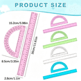 thumbnail image 4 of Protractor and Ruler Set - 2 Piece Clear Geometry Measuring Tools, 12 Inch Ruler and 6 Inch Protractor with Inch Cm Dual Scale, Plastic Math Supplies for Teachers Classroom Office, 4 of 7