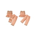 thumbnail image 2 of Loicainy Baby Toddler Girls Halloween Outfit 6 12 18 24 Months 2T 3T 4T Sleeveless Crew Neck Tank Tops and Pants Clothes Set, 2 of 9