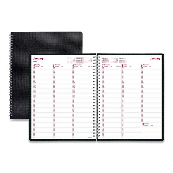 Planificador semanal Brownline 2024 DuraFlex 12 meses negro