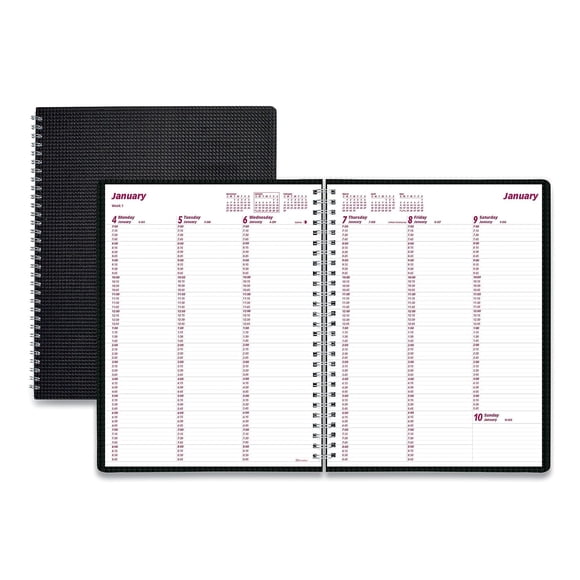 Planificador semanal Brownline 2024 DuraFlex 12 meses negro