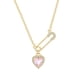 thumbnail image 1 of EZLIFE Collar con dije de corazón Collar con colgante de corazones de cristal rosa ✨w Paperclip I7B1, 1 of 1