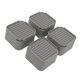 thumbnail image 2 of Elevador de Muebles Ticfox 4 Piezas de Goma Cuadrada 2 Pulgadas Gris, 2 of 14