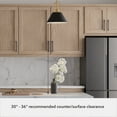 thumbnail image 5 of Hunter - Carrington Isle 1-light Matte Black, Medium Size Pendant Light, Dimmable, Transitional Style, Cone Shaped, for Bedrooms, Dining, Living Rooms - 13163, 5 of 7