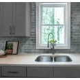 thumbnail image 2 of 5 pack Coin Gray 11.8 in. x 11.8 in. Polished Glass Subway Mosaic Floor and Wall Tile (4.83 sq. ft./Case), 2 of 3