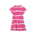 thumbnail image 4 of CCRFTGI Polo Dresses for Kids Girls Size 6-7 Short Sleeve Uniform Casual Striped Pleated Flare Skater Polo Dresses Back To School Summer Button-Down Collar Picque Polo Dress Hot Pink 5-6 Years, 4 of 5