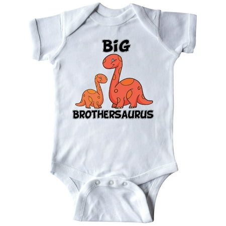 

Inktastic Big Brothersaurus with Cute Sibling Dinosaurs Gift Baby Boy Bodysuit
