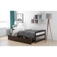 thumbnail image 4 of Hassch Twin Size Platform Bed, With Two Drawers, Espresso（New）, 4 of 9