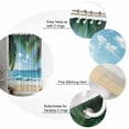 thumbnail image 5 of Small Stall Shower Curtain 36x78 Inch Narrow Half Size Summer Beach Coastal Bath Curtains Bathroom Decor Palm Tree Sandy Vacation Waterproof Fabric Shower Curtain Set with Hooks 36 Inch, 5 of 6