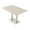 Natural Eucalyptus w/Silver Base, variant on Rectangle Bistro Height Meeting Table Double Metal Base 48x72 Bar Table