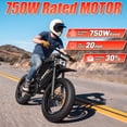 thumbnail image 3 of HeloKeep 20"x4" Fat Tire Electric Mountain Bike for Adults, 750W Motor, 48V 17.5Ah Battery, UL2849, 3 of 8