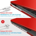 thumbnail image 4 of IBENZER New 2022 2021 2020 MacBook Pro 13 Inch Case M1 A2338 A2289 A2251 A2159 A1989 A1706 A1708 Hard Shell Case&Keyboard Cover&Screen Film for Apple Mac Pro 13 Touch Bar, Red, W-T13-RD+2, 4 of 10