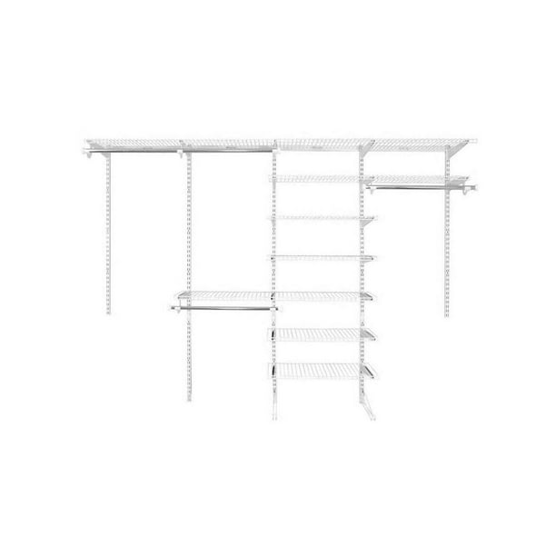 Kit de armario personalizado Rubbermaid Configurations de 6 a 10 pies, blanco