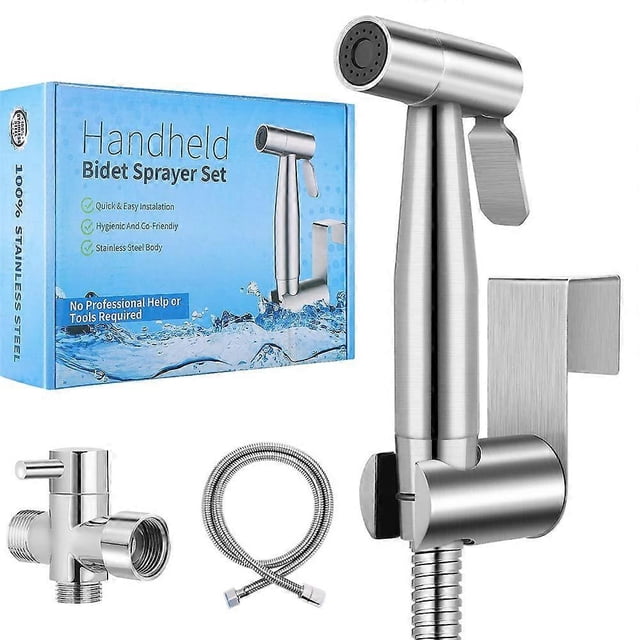 Handheld Bidet Toilet Sprayer, Premium Stainless Steel Bathroom Bidet Sprayer Set, Baby Cloth Diaper Sprayer
