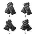 thumbnail image 4 of Qarigey 1 par de guantes de cuero PU para ciclismo, guantes portátiles a prueba de viento con hebilla de Metal para ciclismo al aire libre, guantes de guantes y mitones Línea blanca tipo 1 Qarigey AP013035-01, 4 of 6