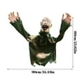 thumbnail image 2 of (2 Pack) Halloween Outdoor Decoration Sound Control Swinging Skeleton Prop for Courtyard Terrifying Garden Display Electronic Plug Design, 2 of 5