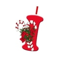 thumbnail image 4 of Adorno navideño con letras, decoración navideña, colgante con abalorios para bricolaje, decoración para de Navidad, corona de celebración, I, 4 of 8