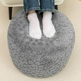 thumbnail image 4 of Ottoman Foot Rest Stuffed Round Boho Floor Poof Seating Armchair Ottoman Foot Stool Floor Cushion Bean Bag Pouf 18x18x14 Inch Cloud Grey, 4 of 9