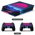 thumbnail image 2 of Decal Skin for PS4 Slim / PS4 Pro / PS4, Whole Body Vinyl Sticker Cover for Playstation 4 Console and Controller (Neon River Velly Cyber-3), 2 of 5