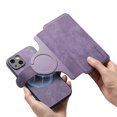 thumbnail image 1 of Removable Magnetic Wallet Case Gift compatible iPhone 15 Men Women, RFID Blocking Material Retro Folio Flip Leather Case with 3 Card Slots, 1 of 5