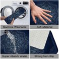thumbnail image 5 of 1pc Blue Mandala Pattern Absorbent Non-Slip Bathroom Thickened Flannel Rug Decor,Soft,Quick Drying,Suitable For Indoor/outdoor Use,Bathrooms,Bedrooms,Kitchens,Terrace,Laundry Rooms,16"x24", 5 of 9
