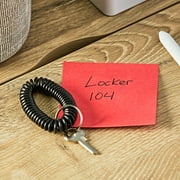 Pen+Gear Spiral Key Chains, Black, 6 Count