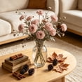 thumbnail image 4 of Artificial Fall Chrysanthemum Floral Stem, Dried Style Faux Flower Sprig With Long Flexible Branch, Rustic Harvest Vase Filler, Thanksgiving Table Mantel Home Decor, 4 of 6