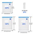thumbnail image 3 of Reusable Sous Vide Bags, 40 PCS 3 Sizes (25 Pcs 8.5"x8", 10 Pcs 11"x 10" and 5 Pcs 13.5"x 10") Vacuum Sealer Zipper Bags for Food Storage, 3-in-1 Large Sous Vide Vacuum Bags for Meal Prep or Storage, 3 of 7