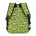 thumbnail image 4 of Disketp Cute Green Frog Mochila Estampada para Hombre y Mujer – Mochila Ligera Clásica con Múltiples Bolsillos para Universidad, Trabajo y Viajes-One Size, 4 of 5