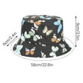 thumbnail image 3 of Xfvqtps Womens Bucket Hat Summer Sun Protection Fashion Butterfly Print UV Protection Sunshade Outdoor Beach Sun Hat Fisherman Cap Black, 3 of 9