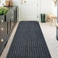 thumbnail image 1 of ANTPOP Runner Rug Outdoor Carpet Runners Hallway Non-Slip Rubberback Area Rugs Indoor Entrance Mat for Entryway Kitchen, 4'x4', Striped Gray, 1 of 7