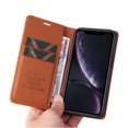 thumbnail image 5 of Funda para iPhone XR Estuche de Cuero PU Tipo Cartera con Ranuras para Tarjetas y Cierre Magnético, 5 of 5