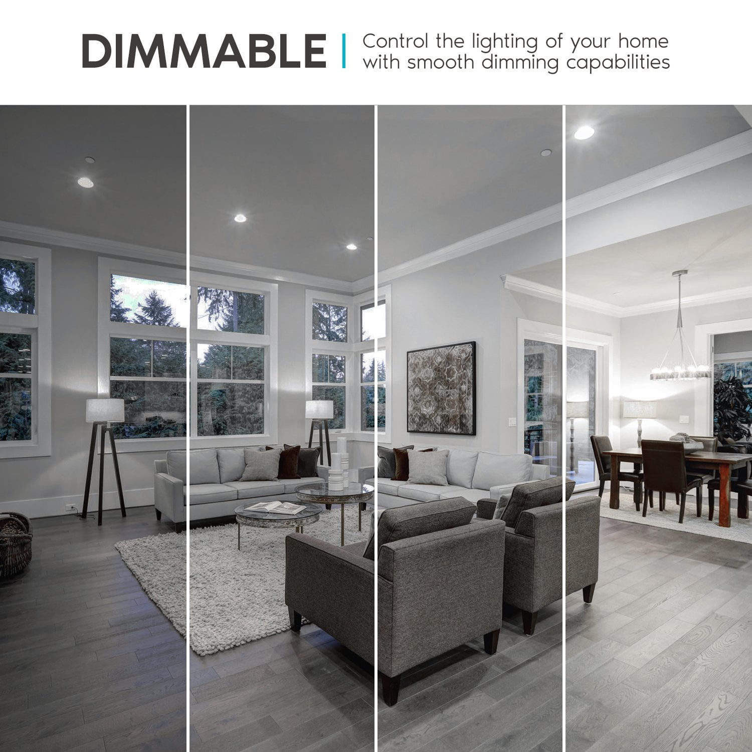 Luxrite A15 LED Dimmable Light Bulb 7W (40W Equivalent) 5000K Bright White, 600 Lumens, E26, 6 Pack