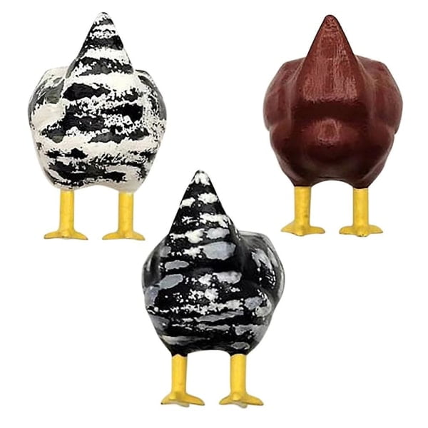 3 pcs Chicken Tail Fridge Magnet Resin Decoration, Magnetic Decorative Chicken Tail Fridge Magnet Ornament, Funny Kitchen