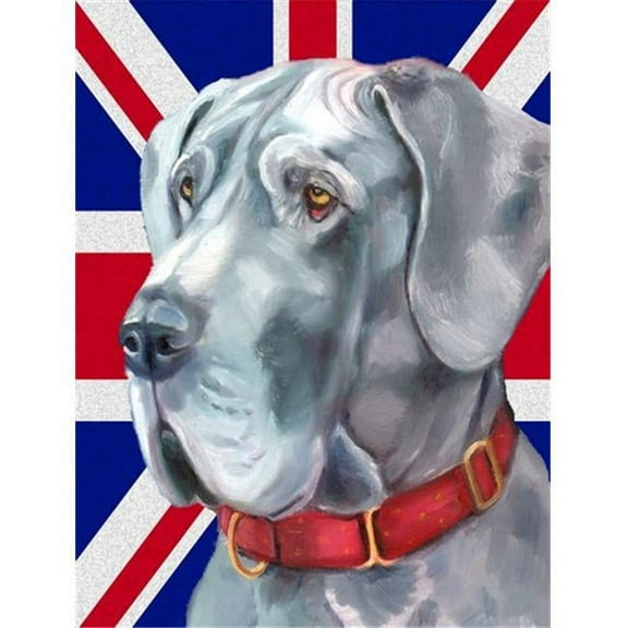 Great Dane With English Union Jack British Flag Flag Garden Size