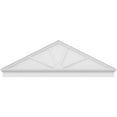 thumbnail image 3 of Ekena Millwork 82"W x 27-3/8"H x 2-3/4"P (Pitch 6/12) Peaked Cap 4 Spoke Architectural Grade PVC Combination Pediment, 3 of 8