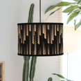 thumbnail image 3 of FYBTO Flower Rattan Lamp Shade Woven Drum Lamp Shade Clip On Lamp Shade Ceiling Light Lamp Shade for Small Pendant Lights Lamp Shades Lamp Shades-0624, 3 of 5