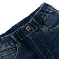 thumbnail image 6 of KIDSCOOL SPACE Baby Girl Boy Jeans,Little Kid Elastic Band Ripped Fold Decor Denim Pants,Deep Blue,3-4 Years, 6 of 6