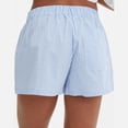 thumbnail image 5 of DHFJKG Women's Shorts Cute Soft Plaid Print Button Front Loungewear Bottoms Elastic Waist Summer Casual Beach Shorts Versatile Trousers, 5 of 7