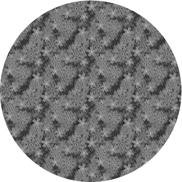 Ahgly Company Tapis Rond Lavable en Machine Intérieur Transitionnel Gris Loup Gris, 6 Pieds Rond