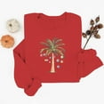thumbnail image 5 of SYMOID Womens Christmas Oversized Cotton Sweatshirt, Palm Tree Bauble Print, Comfortable Red, S-XXL,Size L, 5 of 6