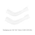 thumbnail image 3 of 1 par de fundas para brazos largos, transpirables, para ciclismo, para verano (XXL blanco), 3 of 5