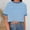 Blue, variant on Women's Tops Spring Summer Casual Basic Tees Fashion Y2K Short Sleeve Crewneck Striped T Shirts