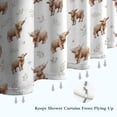 thumbnail image 6 of White Highland Cow Flower Pattern Shower Curtain 72"x72" ,Bathroom Decorative Shower Curtains Set with 12 Hooks,Modern Waterproof Washable Shower Curtain, 6 of 6
