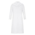 thumbnail image 6 of IROINNID Men's Muslim Robe Set Arab Middle Robe Long Sleeve Hooded Button Robe,White, 6 of 8