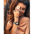thumbnail image 5 of Wearlizer Boho Stone Bracelet Compatible with Versa 4 Band/Versa 3/Sense 2/Sense Band for Women, Stylish Adjustable Handmade Solo Loop Chakra Energy Colorful Natural Stone Rope Braided Watch Strap, 5 of 6